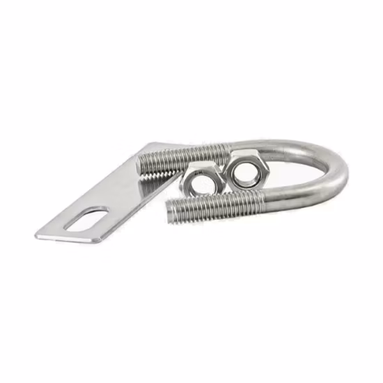 Kohlenstoffstahl, verzinkt, verzinkt, U-förmiger Bolzen, DIN 3570, A2-70, A4-80, SUS316 304, Edelstahl, OEM-Rohrschelle, U-Bolzen, gebogener Bolzen, quadratischer flacher U-Bolzen