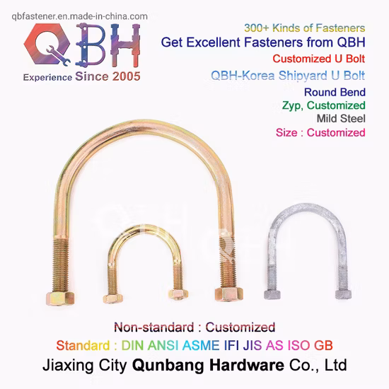 Qbh 300+ Werft, Schiffstunnage, Baukonstruktion, Solarpanel, rund, quadratisch, gebogen, Rohrverschraubung, Feder, verzinkter U-Stehbolzen aus rostfreiem Kohlenstoffstahl